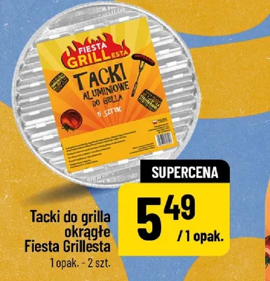 Tacki do grilla okrągłe Fiesta Grillesta promocja w POLOmarket