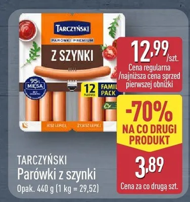 Parówki z szynki promocja w Aldi