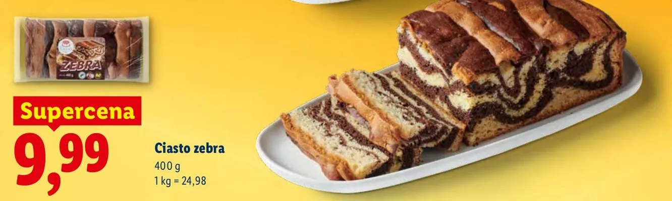 Ciasto zebra promocja w Lidl