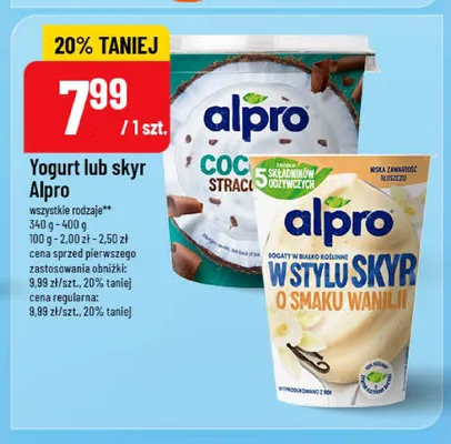 Skyr Alpro o smaku wanilii promocja w POLOmarket