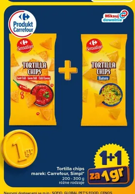 Tortilla chips Carrefour Sensation nature promocja w Carrefour Market