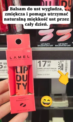 Balsam do ust Lamel Lip Duty promocja w Hebe