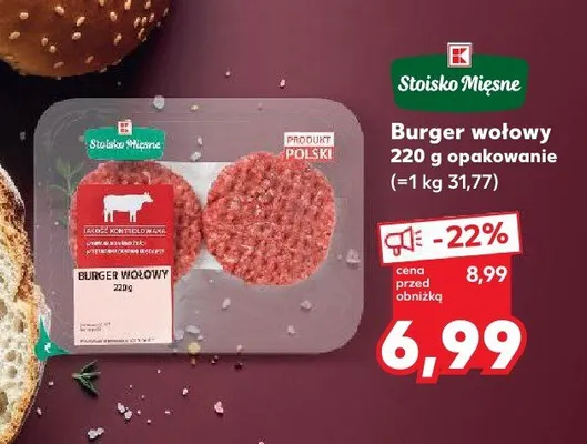 Burger wołowy Stoisko Mięsne promocja w Kaufland