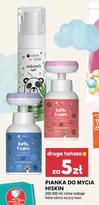 Pianka do mycia Hiskin for Kids Bath Foam Blueberry promocja w Stokrotka