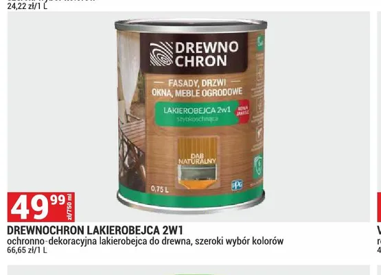 Lakierobejca 2w1 Drewnochron promocja w Merkury Market