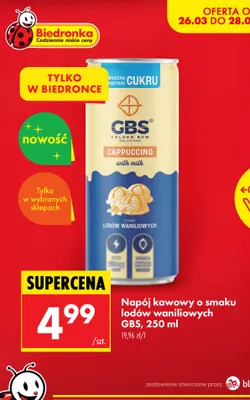 Napój kawowy o smaku lodów waniliowych  promocja w Biedronka