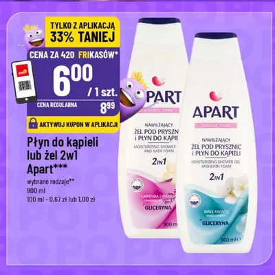 Płyn do kąpieli i żel pod prysznic 2w1 Apart Lawenda i Wanilia promocja w POLOmarket