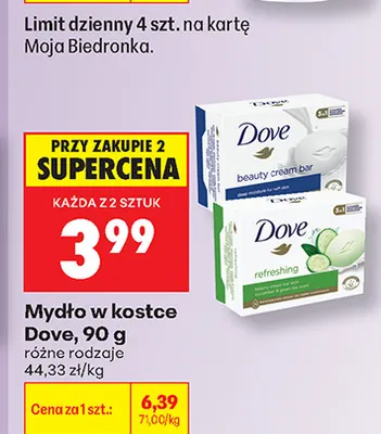 Mydło w kostce Dove promocja w Biedronka