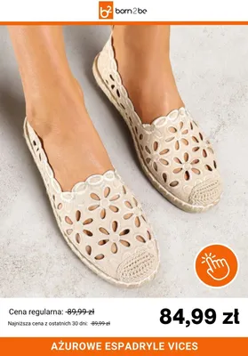 Ażurowe espadryle Vices promocja w Born2be
