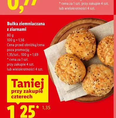 Bułka ziemniaczana z ziarnami promocja w Lidl