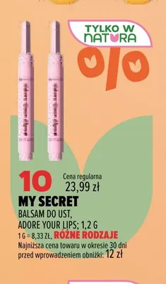 Balsam do ust Adore Your Lips My Secret promocja w Drogerie Natura
