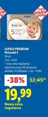 Pieluszki 5 Premium promocja w Lidl