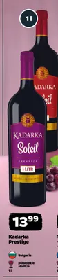 Wino czerwone Kadarka Prestige półsłodkie promocja w Netto