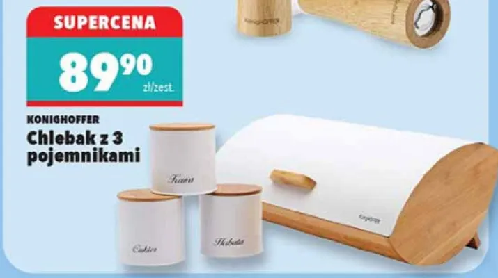 Chlebak z 3 pojemnikami promocja w Biedronka