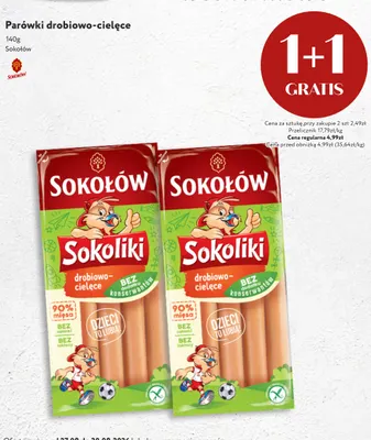 Parówki delikatne Sokołów promocja w Market Point