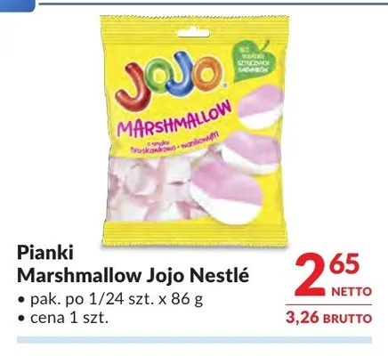 Pianki Marshmallow Jojo Nestlé promocja w Makro