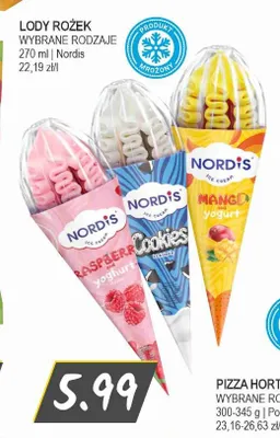 Lody rożek Nordis Raspberry Cookies promocja w Słoneczko