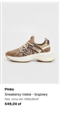 Sneakersy niskie Pinko brązowy promocja w Lounge by Zalando