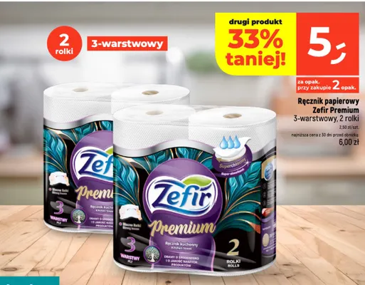 Ręcznik papierowy Zefir Premium 3-warstwowy 2-pak promocja w Dealz