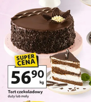Tort czekoladowy duży lub mały promocja w Auchan