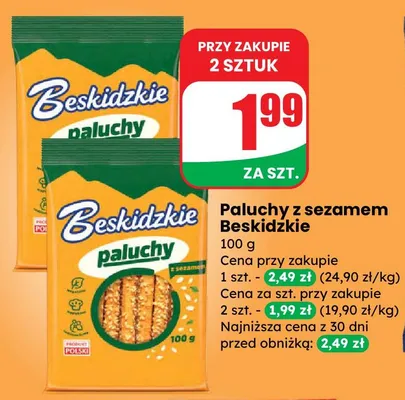 Paluchy z sezamem promocja w Dino
