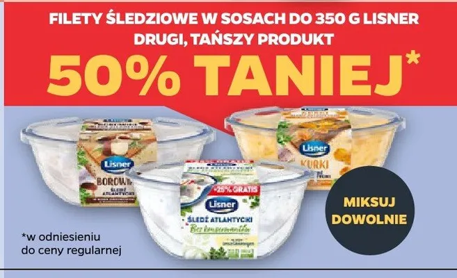 Śledzie w sosach promocja w Netto