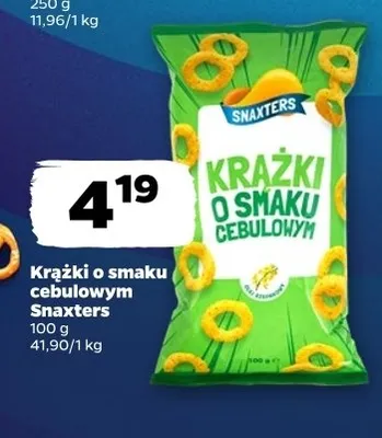 Krążki o smaku cebulowym Snaxters promocja w Netto
