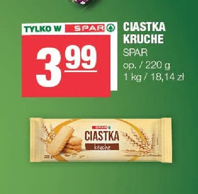 Ciastka kruche SPAR promocja w SPAR