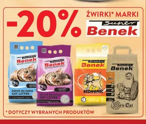 Żwirek dla kota Super Benek promocja w Intermarche