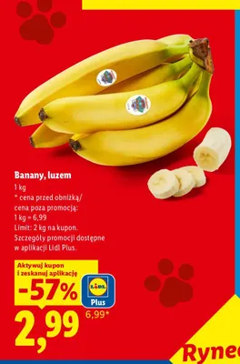 Banany luzem promocja w Lidl