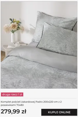 Komplet pościeli żakardowej Padro 200x220 cm z 2 poszewkami 70x80 Home & you promocja w home&you