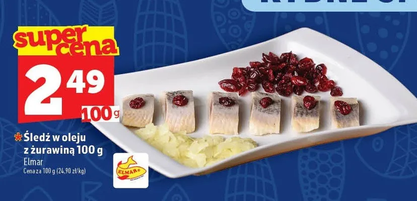 Śledź w oleju z żurawiną Elmar promocja w TOPAZ