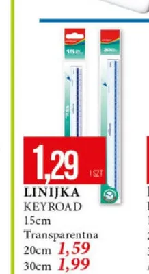 Linijka Keyroad 30 cm promocja w Leclerc