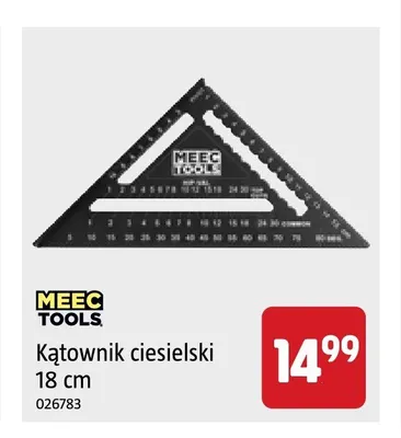 Kątownik ciesielski MEEC TOOLS 18 cm promocja w Jula