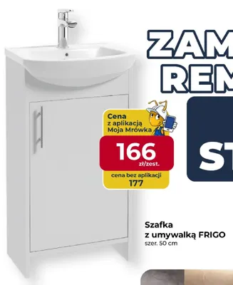 Szafka z umywalką Frigo szer. 50 cm promocja w PSB Mrówka