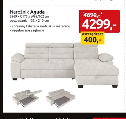 Narożnik Aguda promocja w Black Red White