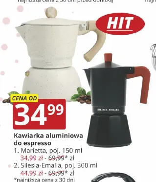 Kawiarka aluminiowa do espresso Silesia-Emalia 300 ml promocja w Prymus AGD