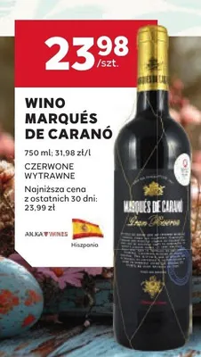 Wino czerwone wytrawne promocja w Stokrotka