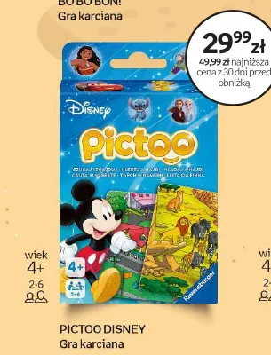 Gra karciana Pictoo Disney Ravensburger promocja w Empik