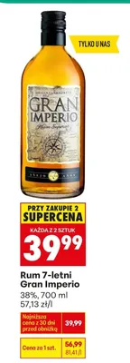 Rum 7-letni Gran Imperio promocja w Biedronka