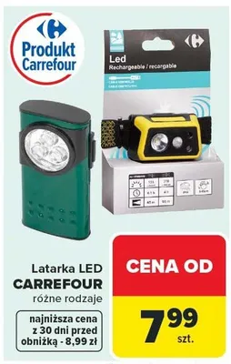 Latarka LED różne rodzaje promocja w Carrefour