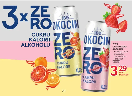 Piwo bezalkoholowe Okocim Pomarańcza-Grejpfrut promocja w Selgros