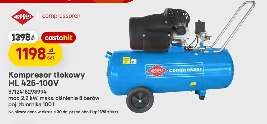 Kompresor tłokowy Hl 425-100V Airpress promocja w Castorama