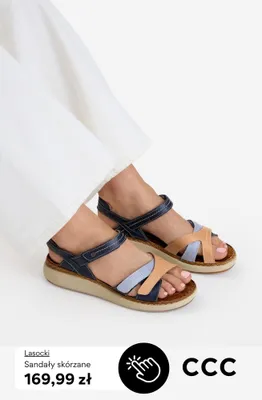 Sandały skórzane Lasocki promocja w CCC