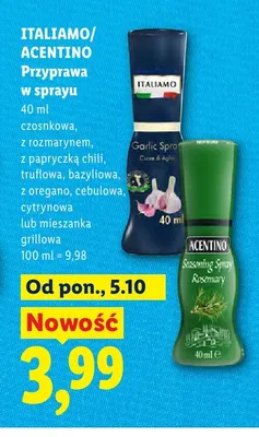 Przyprawa w sprayu z rozmarynem Italiamo/Acentino promocja w Lidl