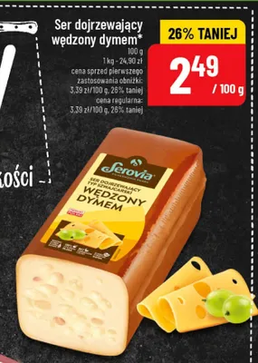 Ser dojrzewający wędzony dymem Serovia promocja w POLOmarket