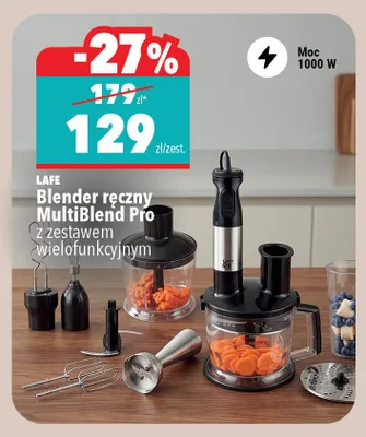Blender ręczny MultiBlend Pro z zestawem wielofunkcyjnym Moc 1000W promocja w Biedronka Home
