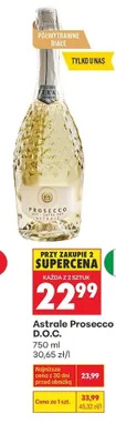 Wino musujące Prosecco D.O.C. promocja w Biedronka