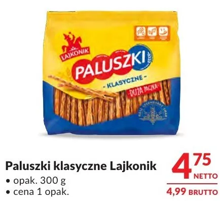 Paluszki klasyczne Lajkonik promocja w Makro