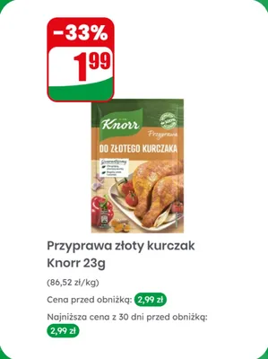 Przyprawa do złotego kurczaka promocja w Dino
